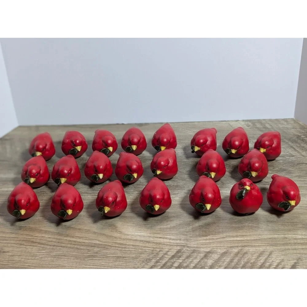 Lot of 22 Vintage Silvestri Red Cardinal Bird Clip On Christmas Ornaments READ